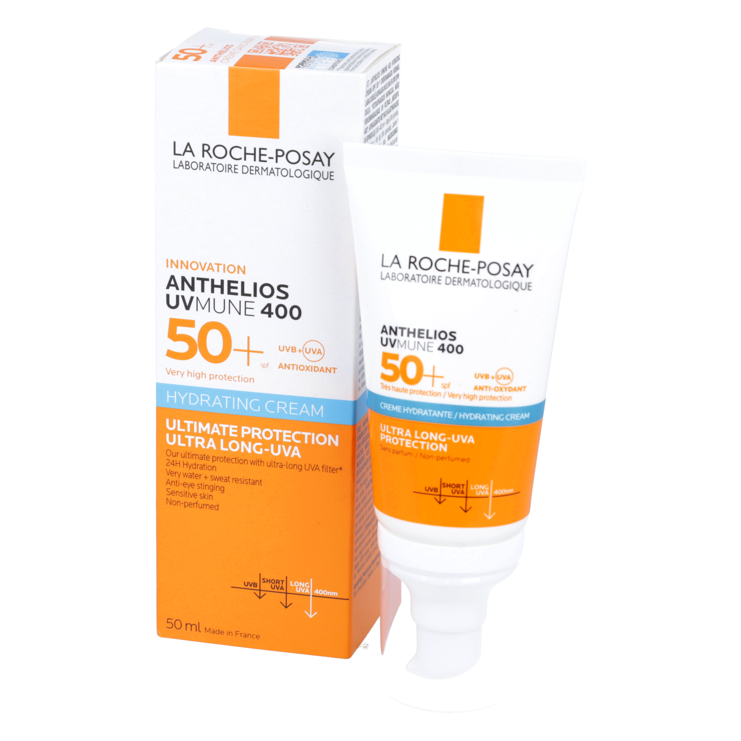 La roche - anthelios, nawilżający krem ochronny do twarzy, spf 50+, 50 ml
