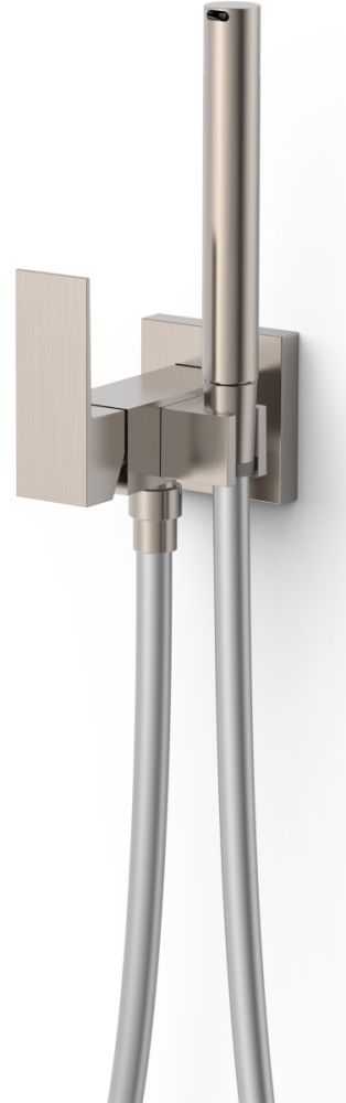 Tres Cuadro Exclusive bateria bidetowa z zestawem prysznicowym podtynkowa stal 00612301AC