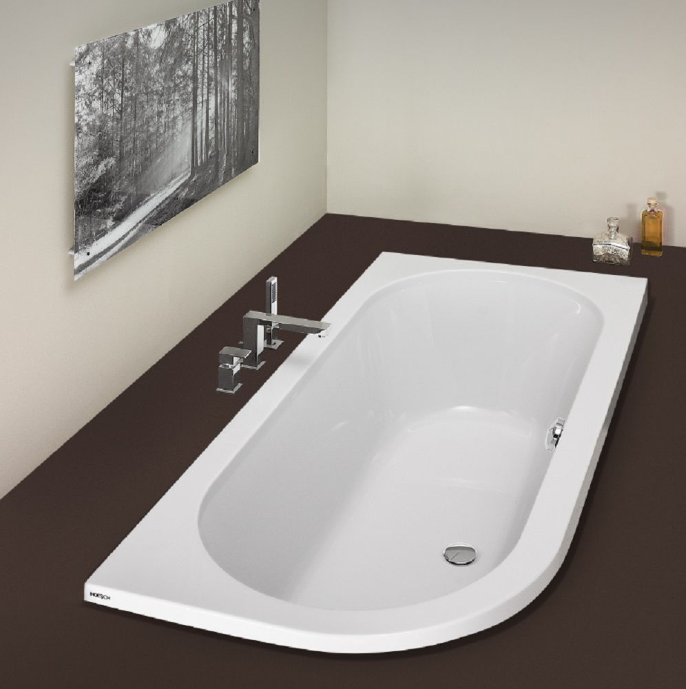 Hoesch Happy D. wanna narożna 180x80 cm do zabudowy prawa biała 6486.010