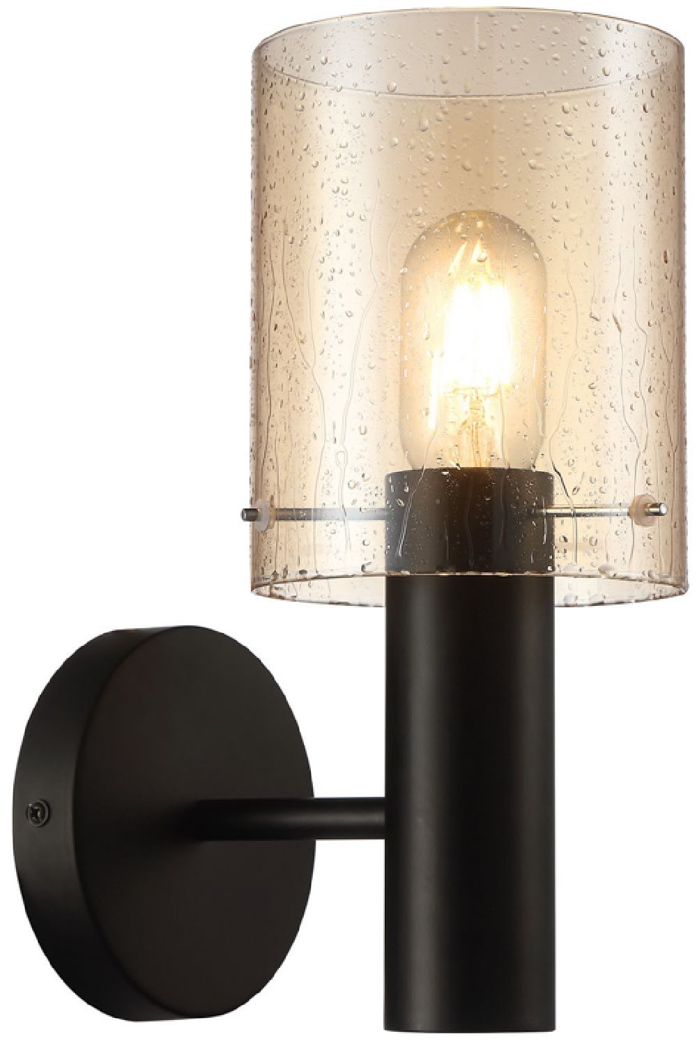 Italux Sardo Rain kinkiet 1x40 W bursztynowy WL-5581-1A-BK+RNAMB