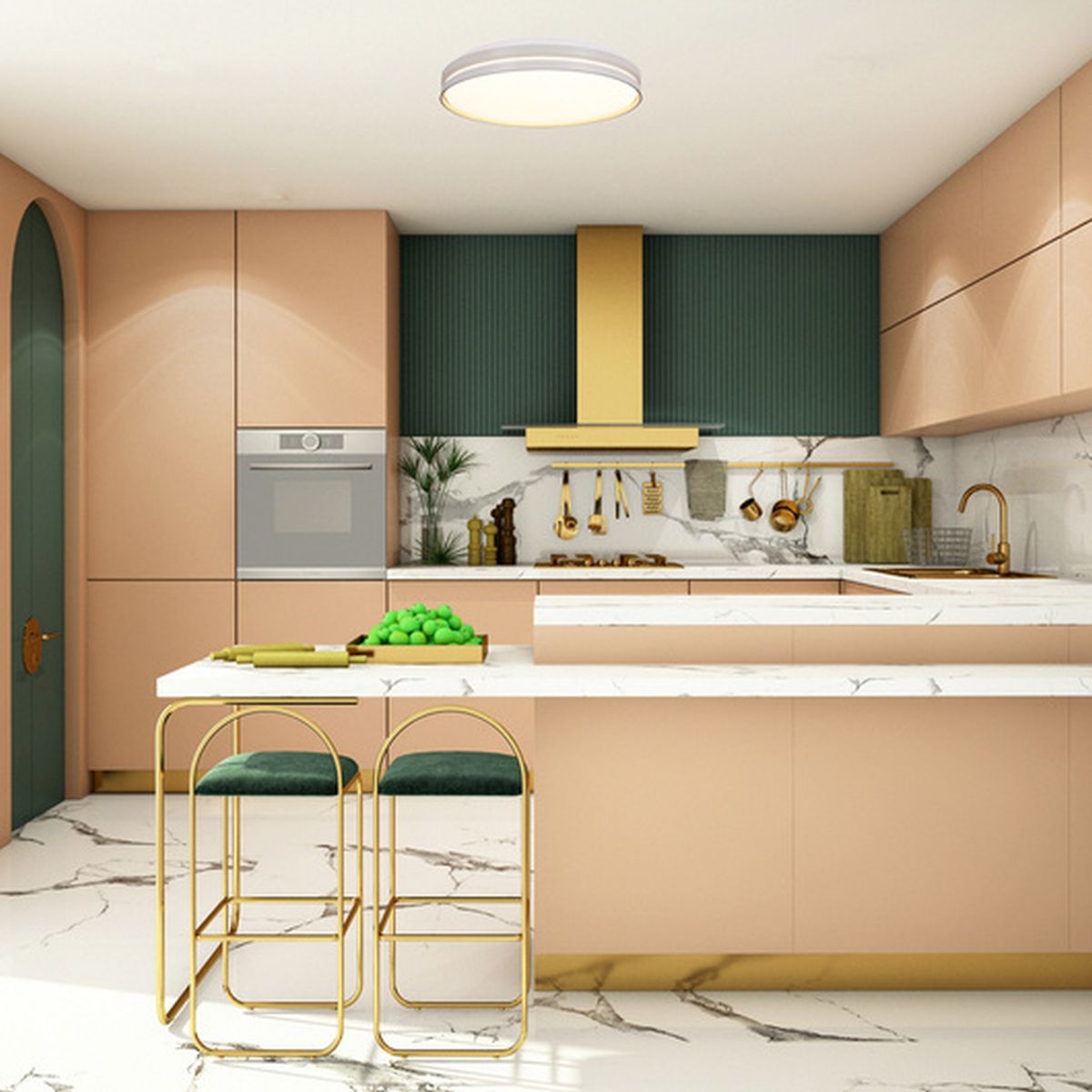 Candellux Montana plafon 1x24W LED biały/złoty 14-11312 - Wysyłka w 24h