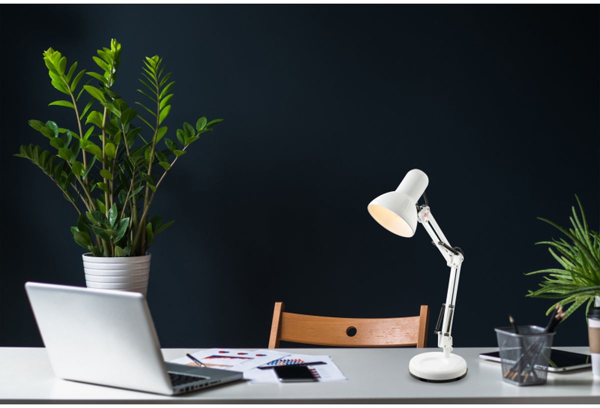 Globo Lighting Famous lampa biurkowa 1x40W biała 24881