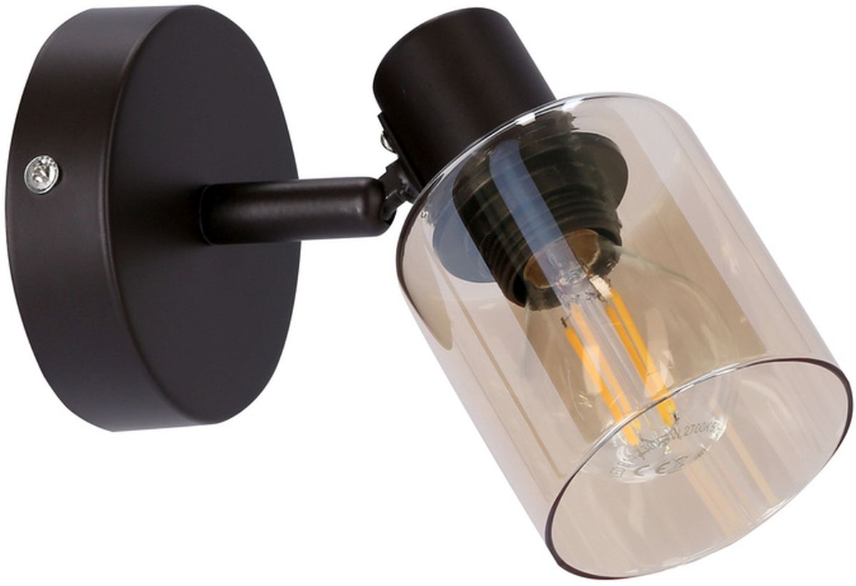 Candellux Agra kinkiet 1x40 W czarny-bursztynowy 91-25036