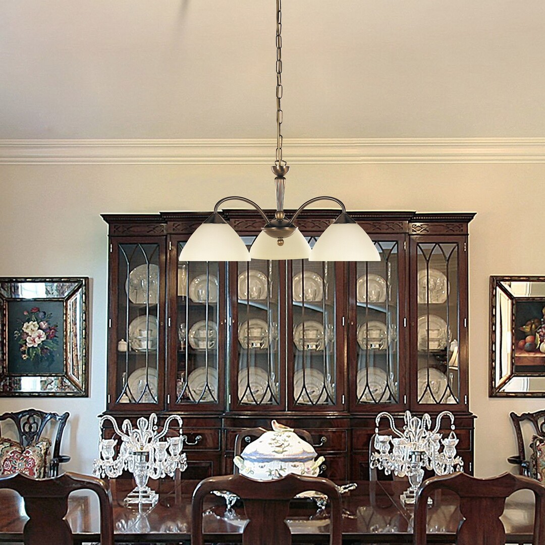 Rabalux Regina lampa wisząca 3x40W mosiądz/kremowa 8173 - Wysyłka w 24h