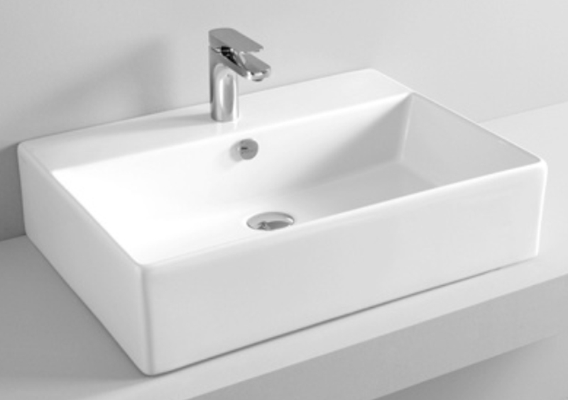 Art Ceram Quadro umywalka 65x48 cm nablatowa prostokątna biała QUL00301;00