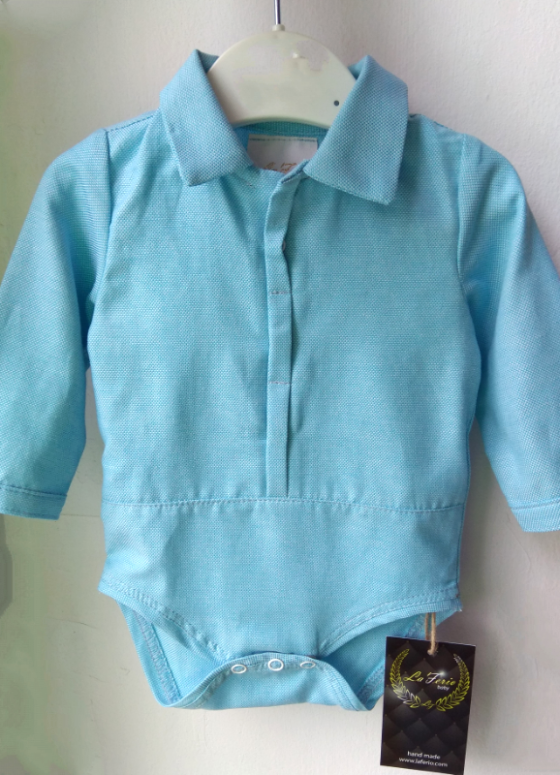 LaFerio Classic Koszulobody Koszula do chrztu błękit