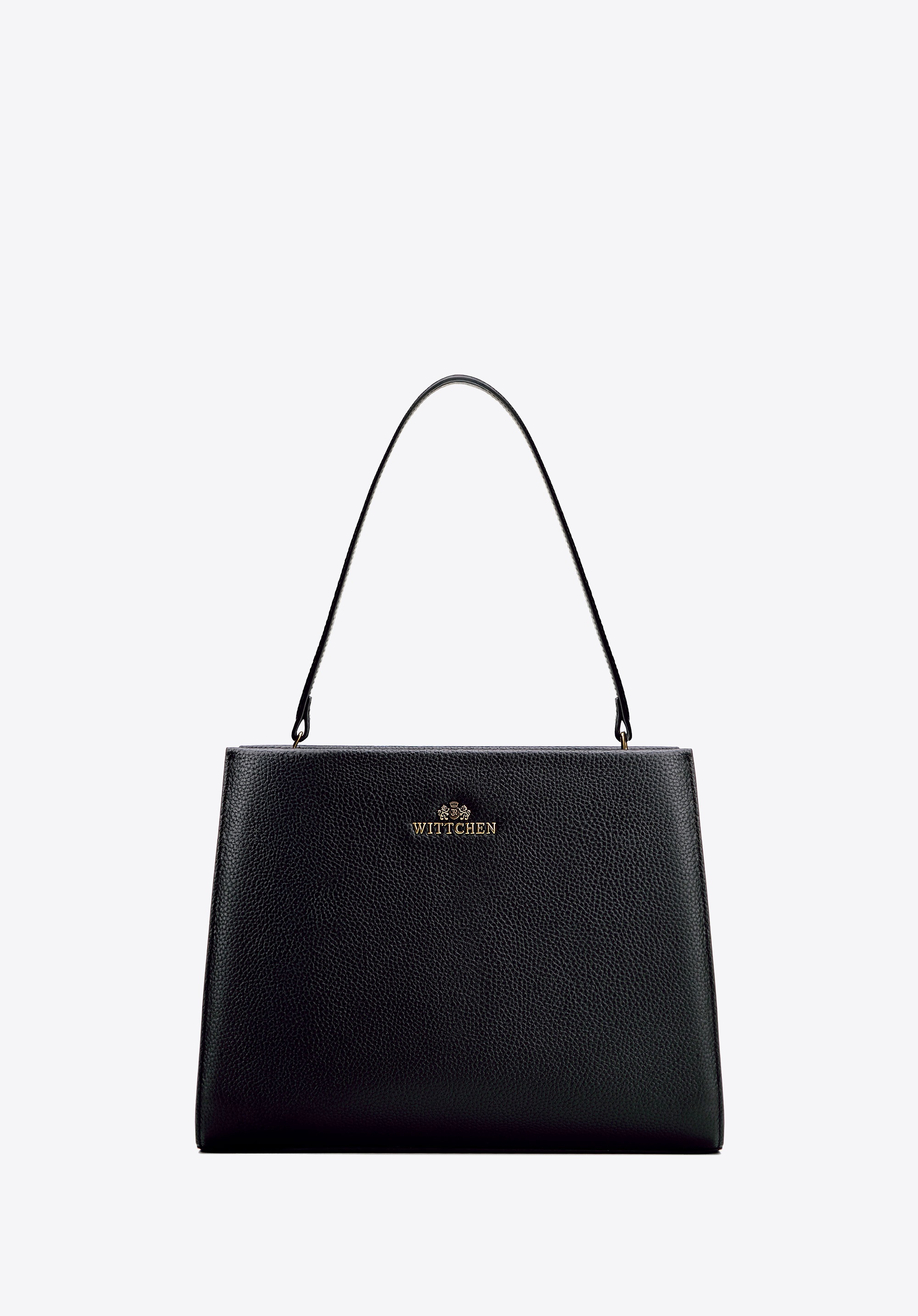 Skórzany kuferek z troczkami czarny