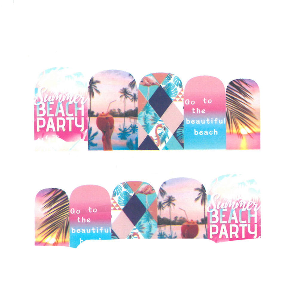 Naklejki wodne do paznokci wakacyjne BN-1704