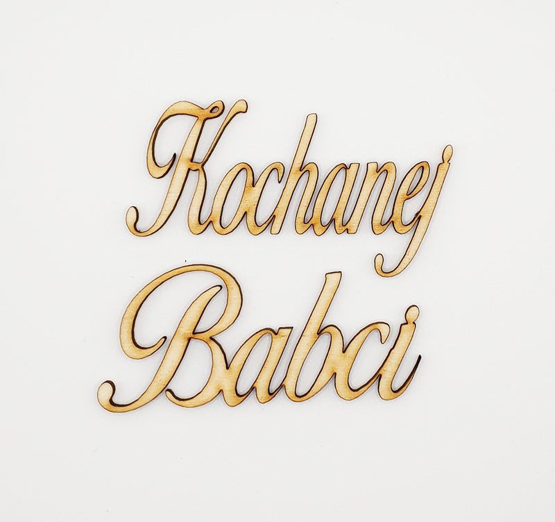 Drewniany napis 3D Kochanej Babci