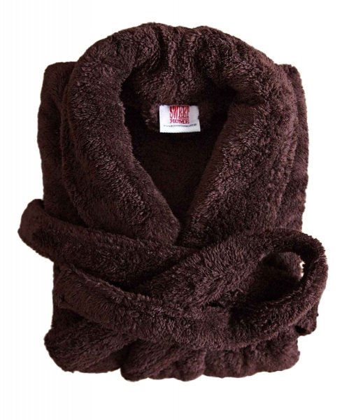 Szlafrok Wellsoft rozmiar S kolor - brąz, czekolada