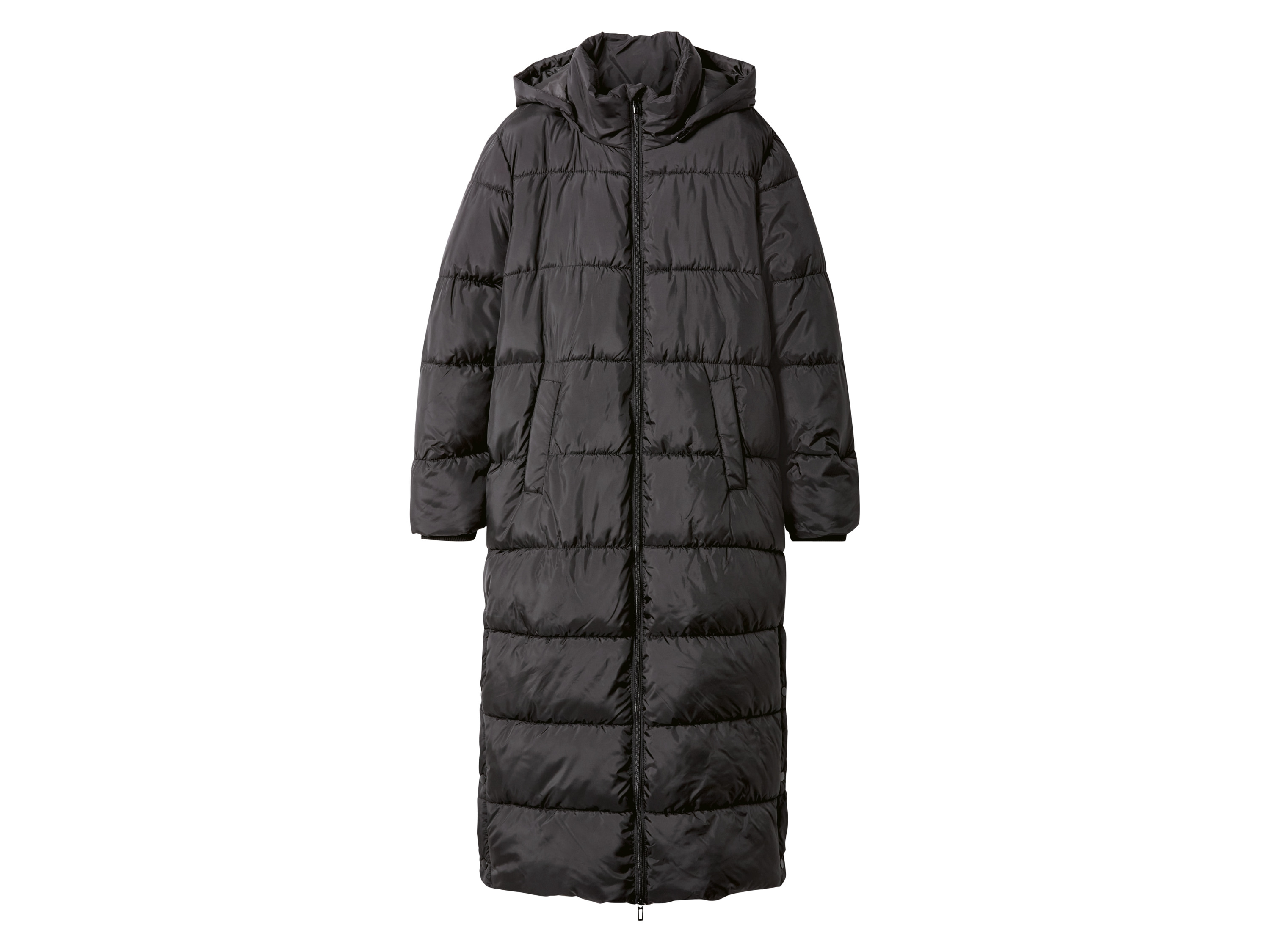 esmara Płaszcz pikowany damski maxi Czarny, S36/38