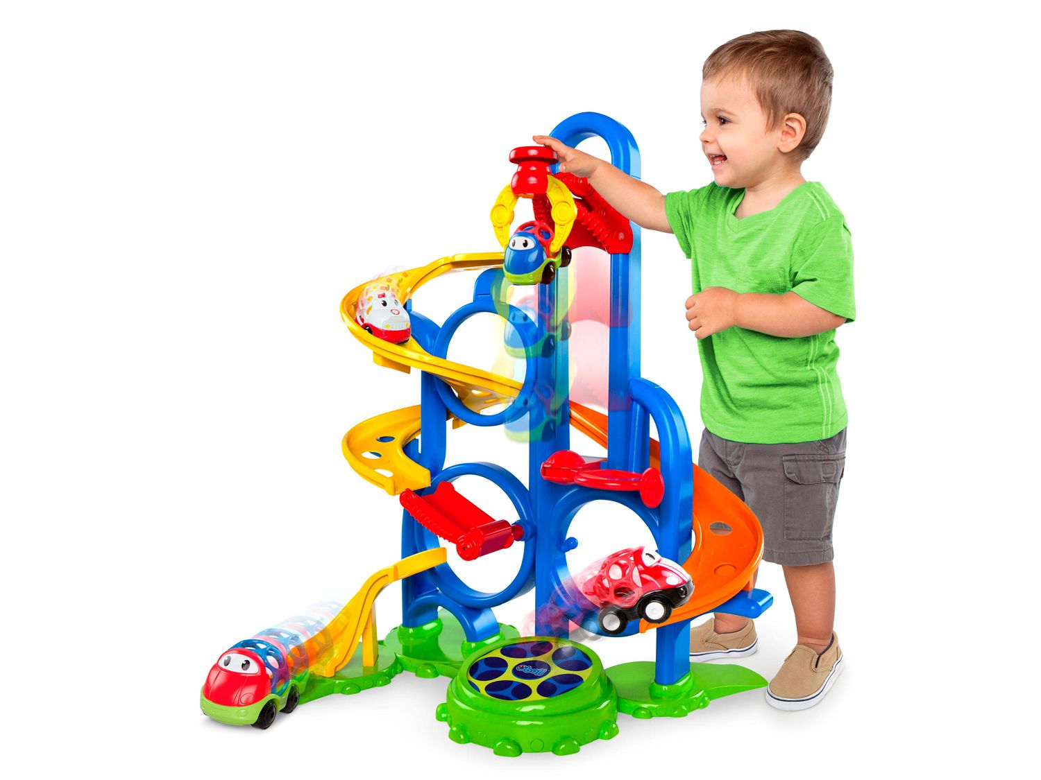 Oball Go Grippers - Bounce N Zoom zjeżdzalnia z samochodzikami