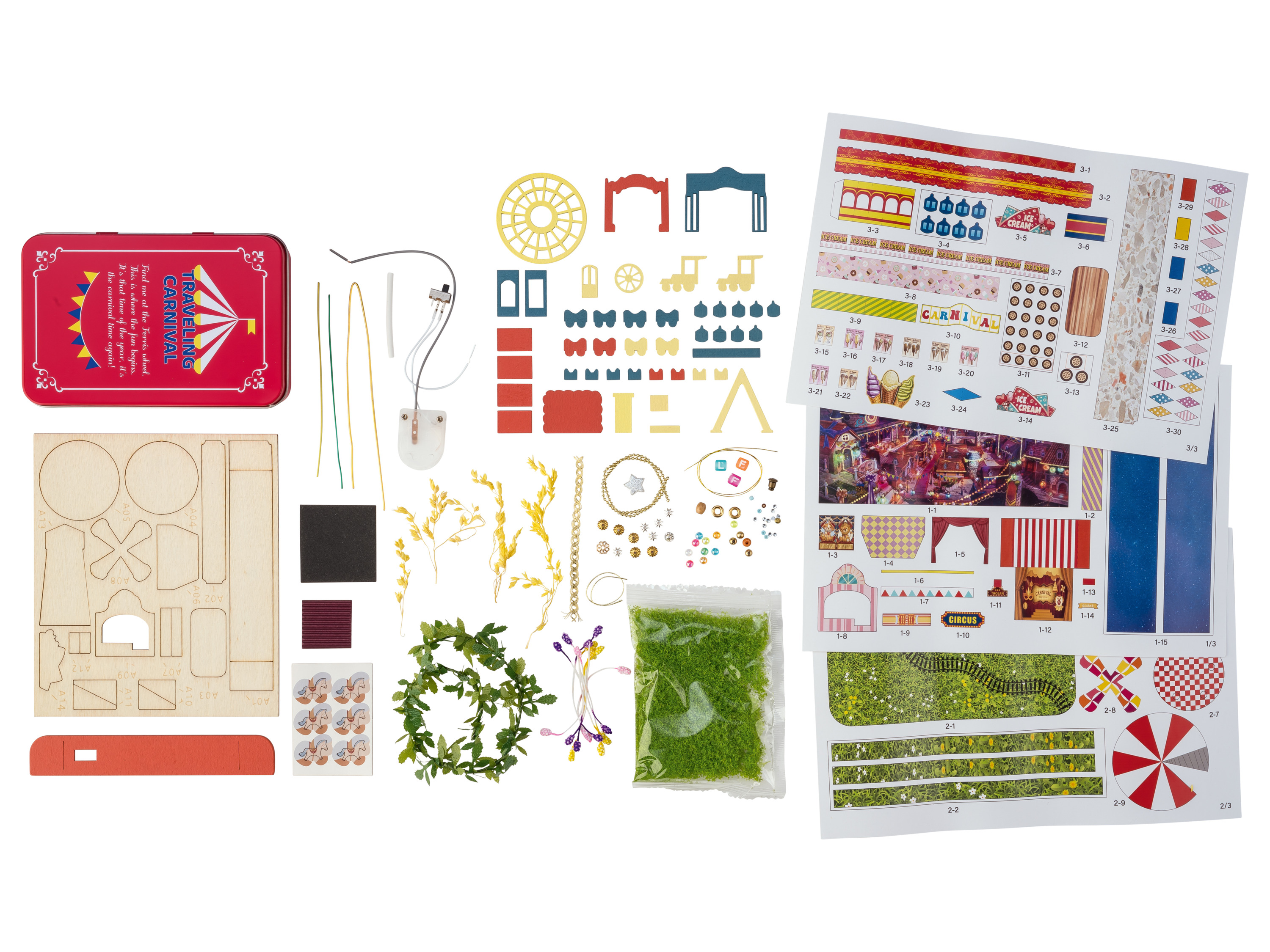 crelando Zestaw miniaturowy DIY Cyrk na drodze
