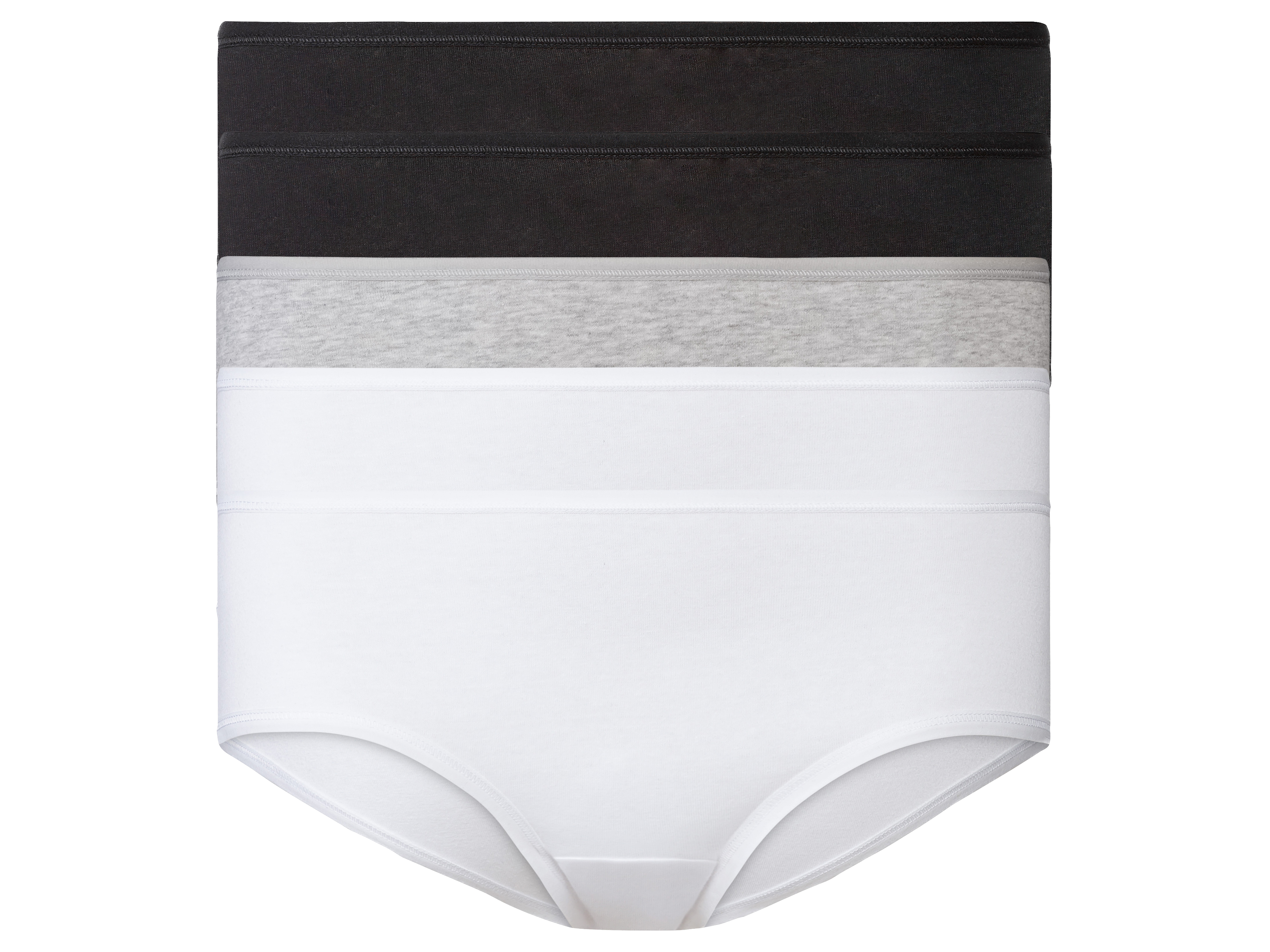 esmara Hipstery damskie z bawełną, 5 par Czarny/ szary/ biały, M40/42