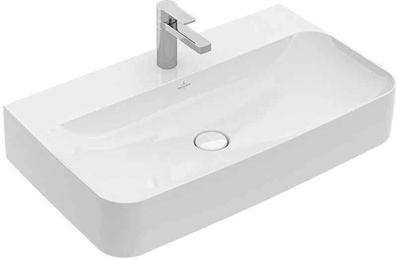 Darmowa Dostawa - Umywalka 80x47 cm prostokątna ścienna-meblowa biała Villeroy & Boch Finion 41688LR1