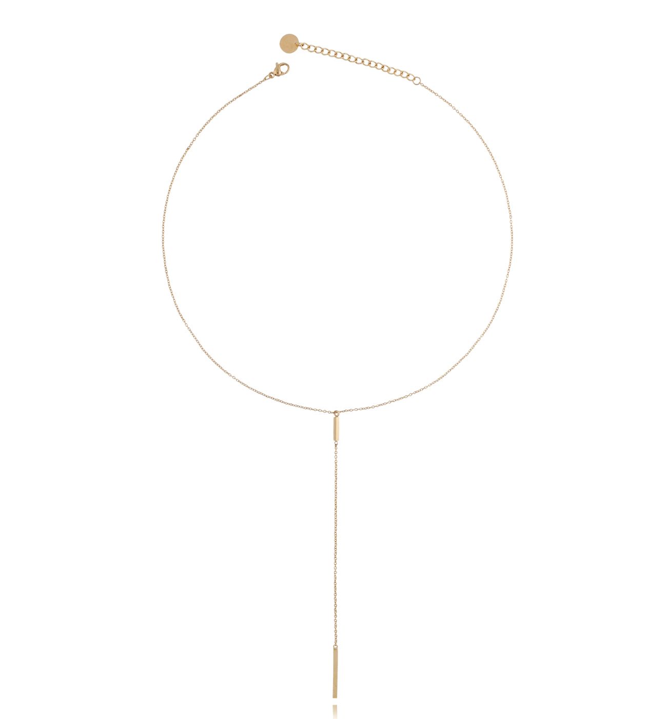 Naszyjnik złoty z długą zawieszką - By Dziubeka