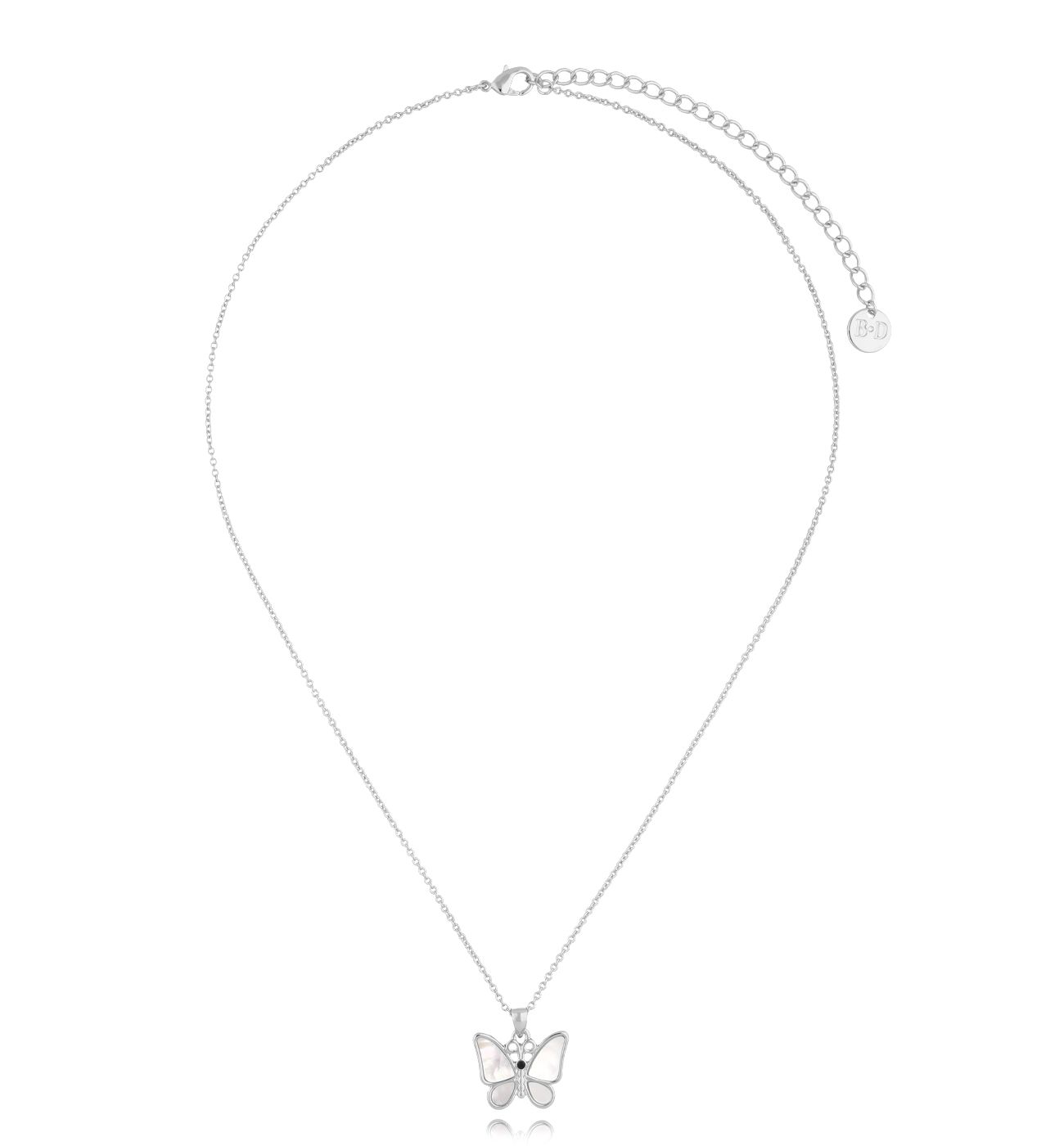 Naszyjnik srebrny z motylkiem Glam Charms - By Dziubeka