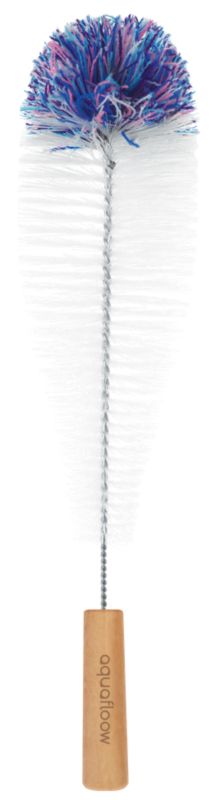 Szczotka do mycia butelek, Sillar, do saturatora, uniwersalna, miękkie włosie, drewniany uchwyt, 32x9cm, biały, 1szt