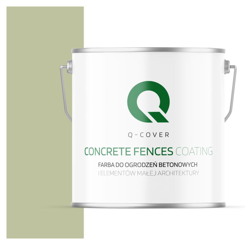 Farba do Ogrodzeń i Płotów Betonowych Q-Cover Zielony Jasny F483 5L