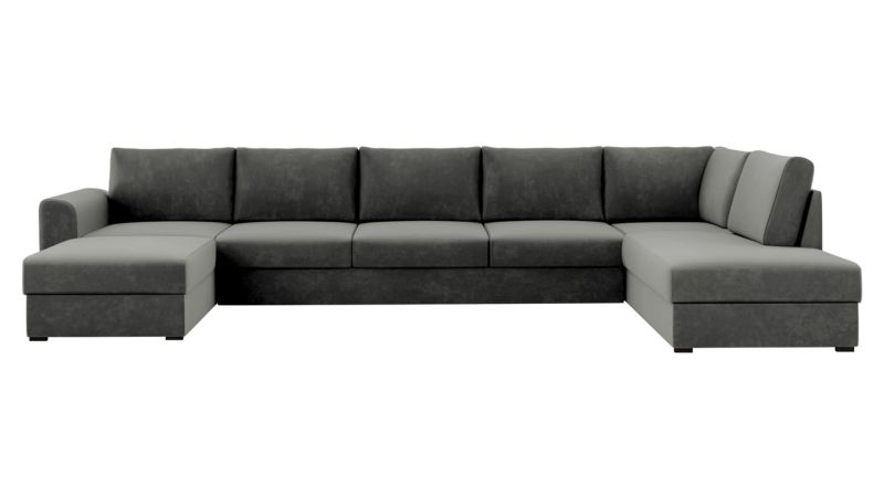 Narożnik z funkcją spania MIRJAN 24 Wilma Large prawy platynowy szary 1 szt.