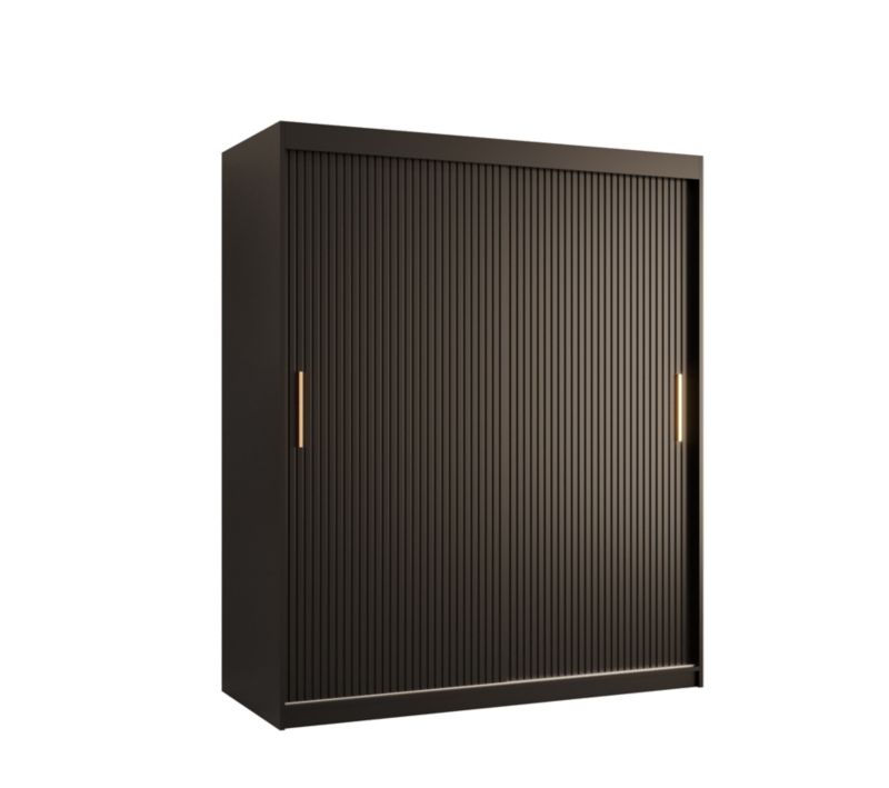 Szafa przesuwna Abiks RIFLO SLIM 1 150 czarny mat+ czarny mat 1 szt.