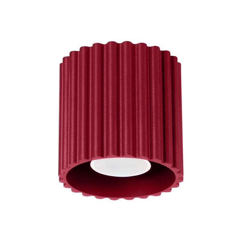 Spot reflektor natynkowy Sollux Lighting AURA burgundowy 1xGU10x10W wym:10x10x10cm IP20 -1 szt.