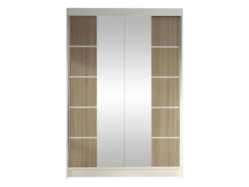 Szafa MIRJAN 24 z drzwiami przesuwnymi Lino V biały/dąb sonoma 1 szt.