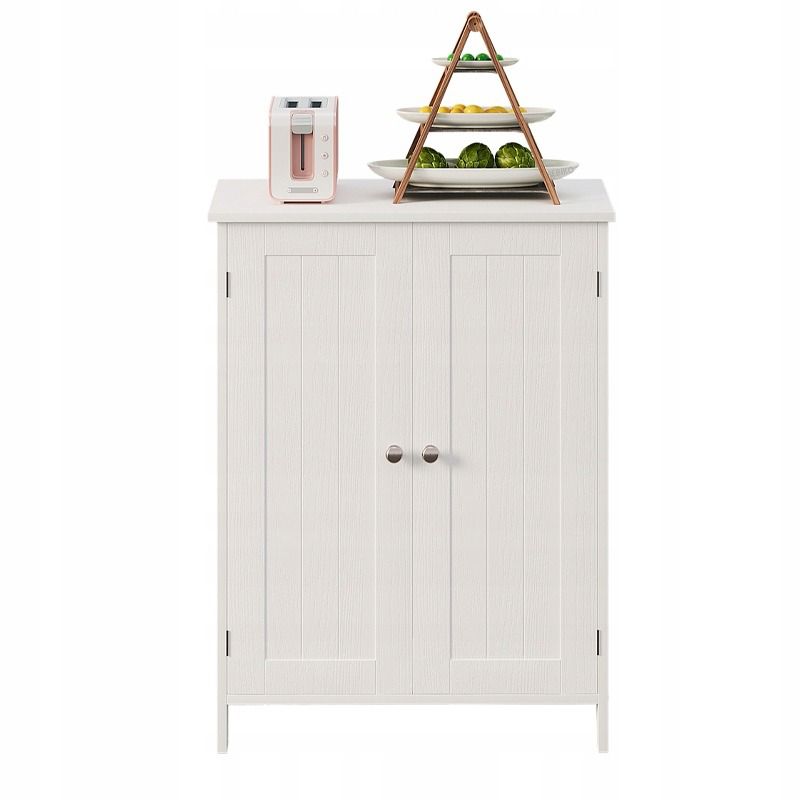 Szafka Rebiko komoda łazienka przedpokój loft 2 drzwi biała wysoka 80 cm 1 szt