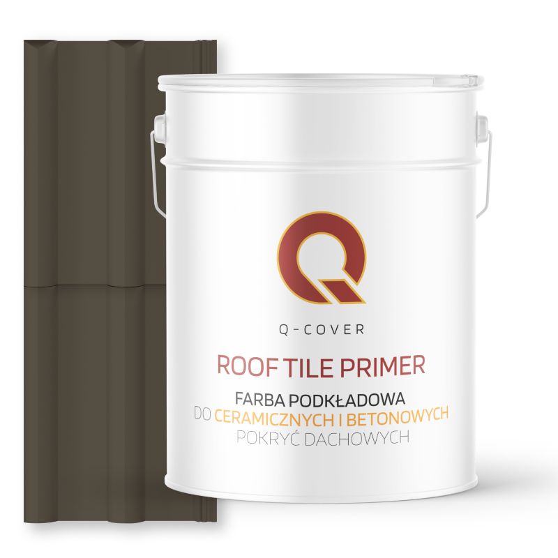 Farba Podkładowa do Dachów Ceramicznych i Betonowych Pokryć Dachowych Q-Cover Szaro-brązowy RAL7013 10L