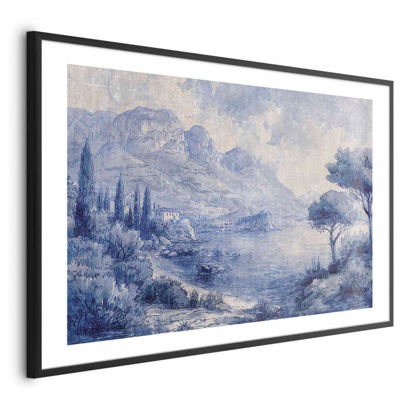 Plakat Artgeist Niebieska zatoka 90x60 cm z ramą czarną 1 szt