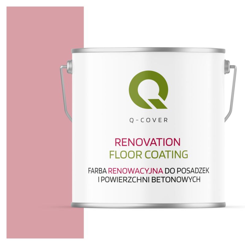 Farba Renowacyjna do Posadzek i Powierzchni Betonowych Q-Cover Różowy Jasny RAL3015 Satyna 5L
