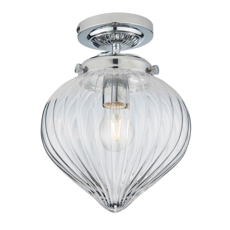 Lampa wisząca Endon CHESTON chromowana 1xE27x20W IP44 wym:30x24x24cm - 1 szt.