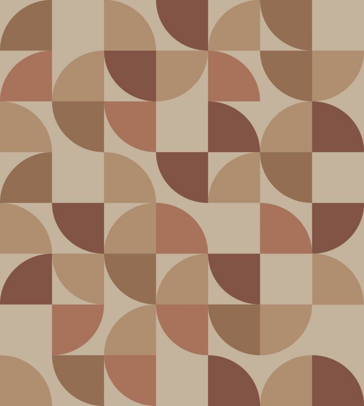 fototapeta ESTAhome figury geometryczne beżowym,różowymIciemnej czerwieni 250 x 279 cm - 1 rol.