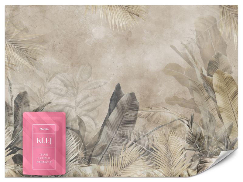 Fototapeta Muralo Liście Bananowe na Betonie 350x256 cm 1szt.