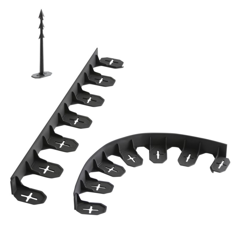 Obrzeże Prosperplast 480 cm ze szpilkami czarne