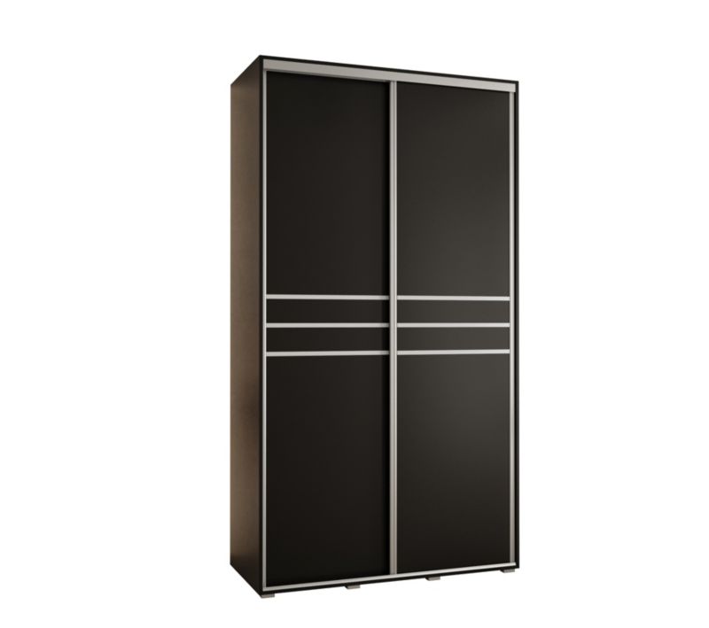 Szafa przesuwna Abiks DAVOS 10 wysoka szer.130cm czarny/czarny/srebrny 1szt.