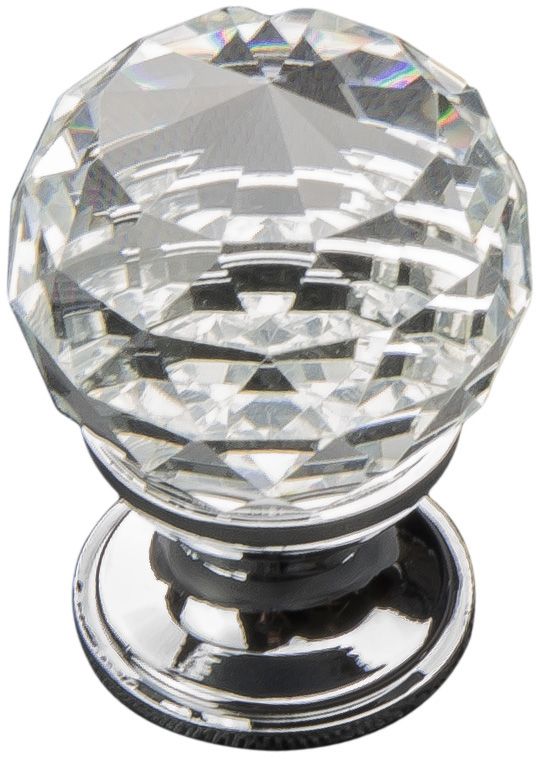 Gałka Schaffner kryształ kula duża chrom