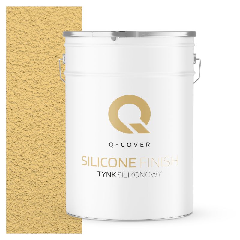 Tynk Silikonowy Elewacyjny Baranek 1.00mm Q-Cover Żółty F645 25KG