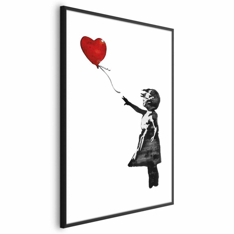 Plakat Artgeist Banksy: Dziewczynka 21x30 cm z ramą czarną 1 szt