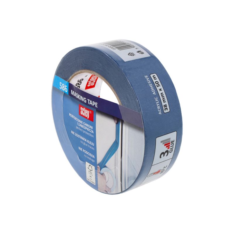 Taśma malarska Scley niebieska 38 mm x 50 m