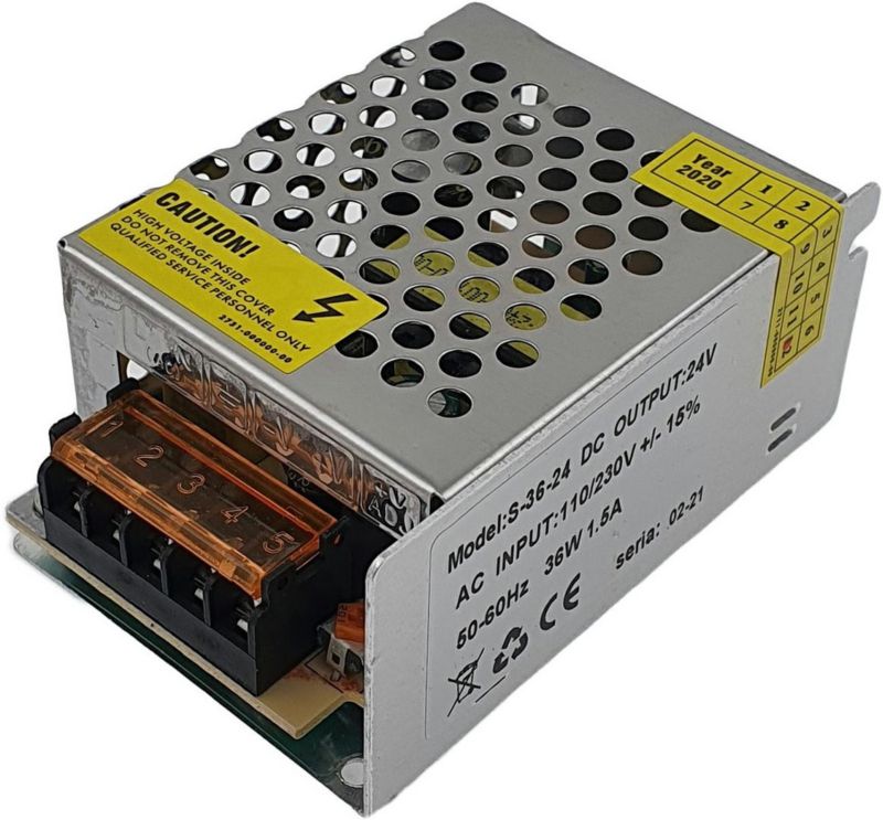 Zasilacz transformator do LED IdeaLED moc 36W output 24V DC stałoprądowy IP20 - 1 szt