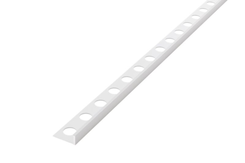 Listwa aluminiowa licowa AIL wykończeniowa Lambro biała matowa do płytek 1cm x 270cm 1 szt.