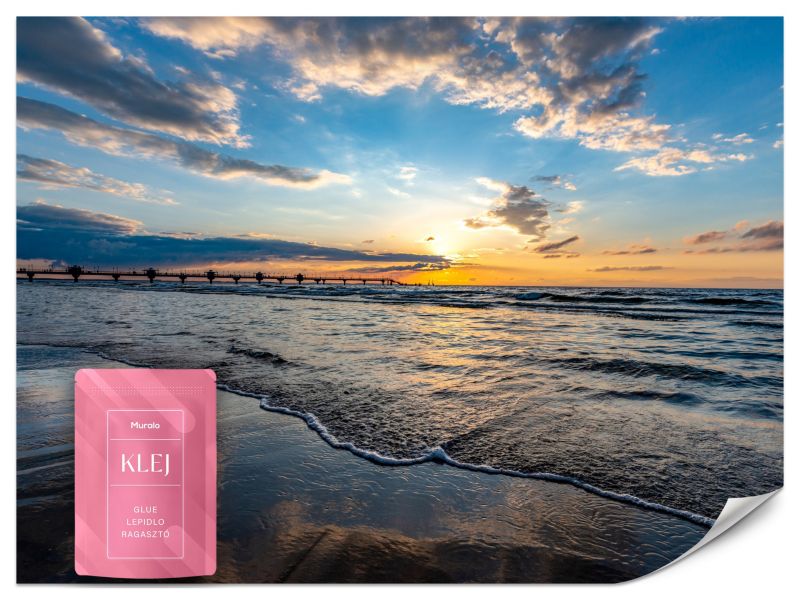 Fototapeta Muralo Zachód Słońca z Widokiem na Molo 200x140 cm 1szt.