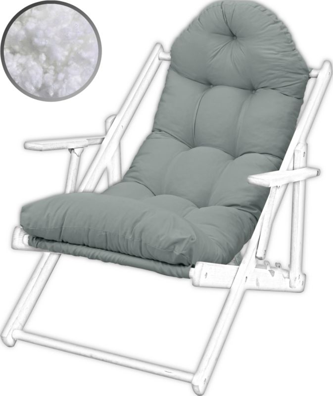 Poduszka na leżak drewniany AMPO jasny szary silikon 1 szt.