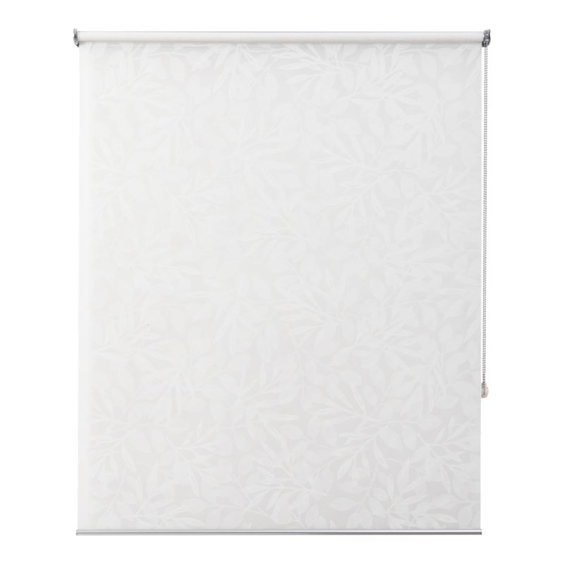 Roleta GoodHome Flasor kwiaty 117,3 x 160 biała