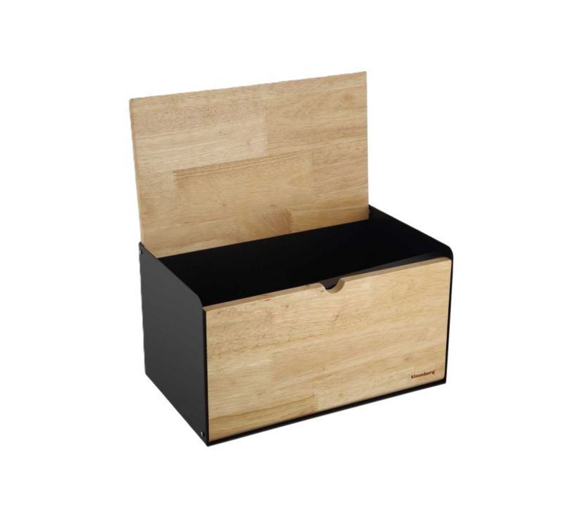 Chlebak Klausberg dwustronny pojemnik na pieczywo czarny KB-7386 1szt