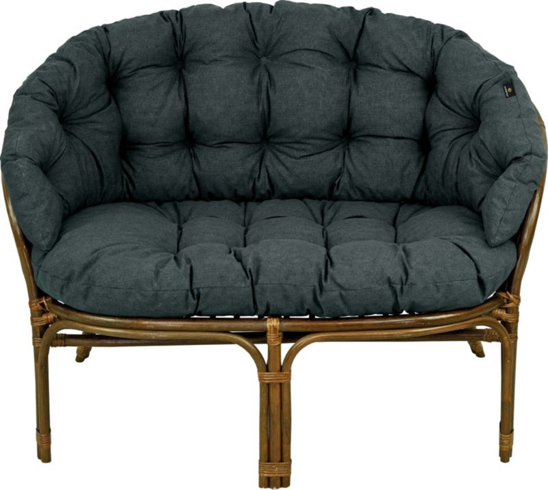 Poduszka na sofę rattanową wiklinową AMPO ciemny szary turia 1 szt.