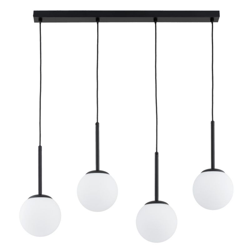 Lampa wisząca Alfa Perio 3520 czarno-biała minimalistyczna 4xE14 x 10W 1 szt.