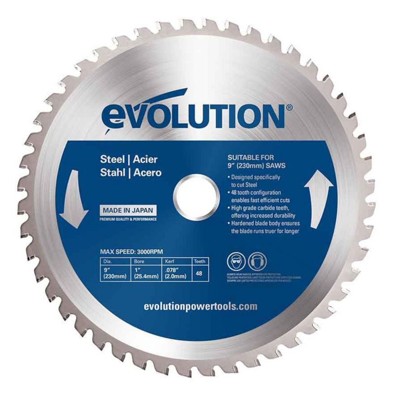Piła widiowa TCT do cięcia stali Evolution 230mm / 48z do pilarek 1 szt.