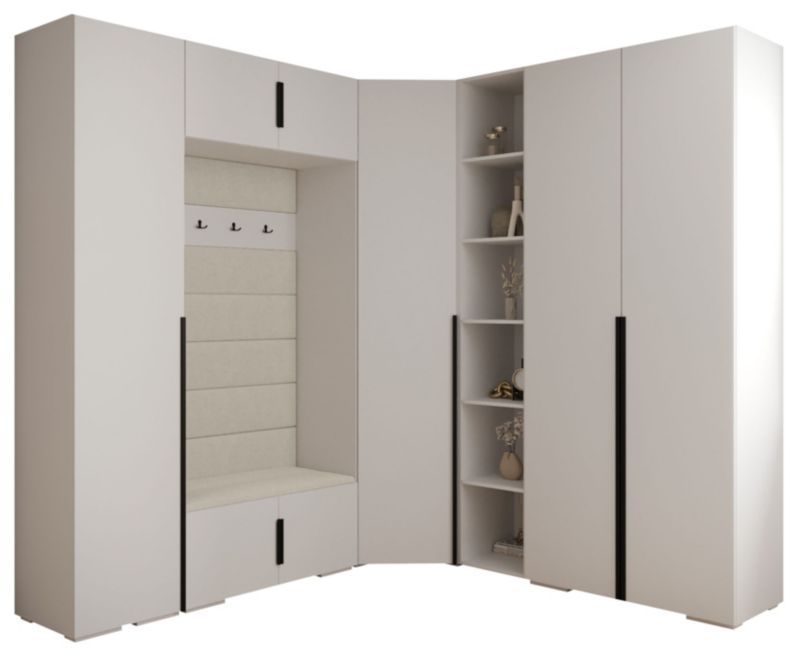 Garderoba do przedpokoju Abiks INOVA 1 Z2 biały+czarny+manila02 1szt.